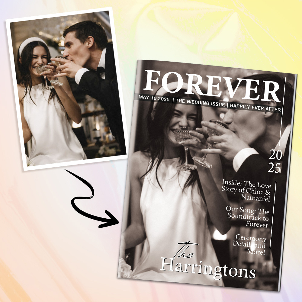Personalized Magazine for Married Couples on Wedding Anniversary