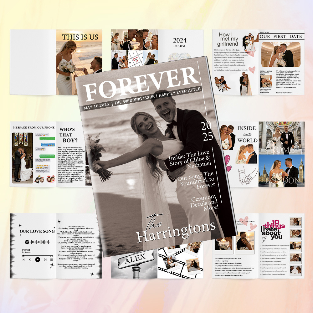 Personalized Magazine for Married Couples on Wedding Anniversary