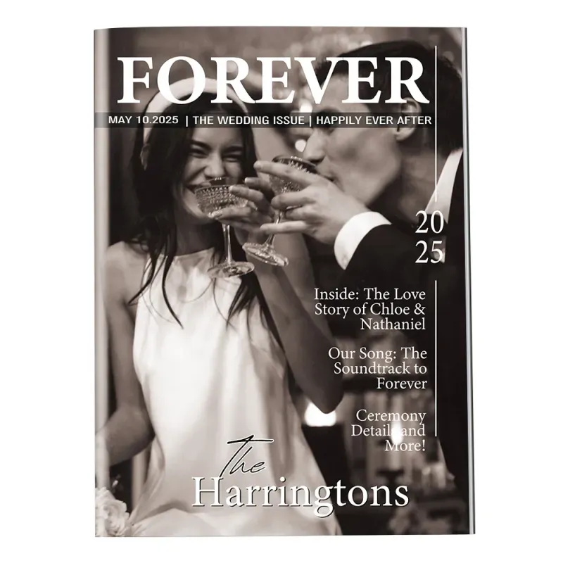 Personalized LOVE STORY Magazine for Couples on Anniversary