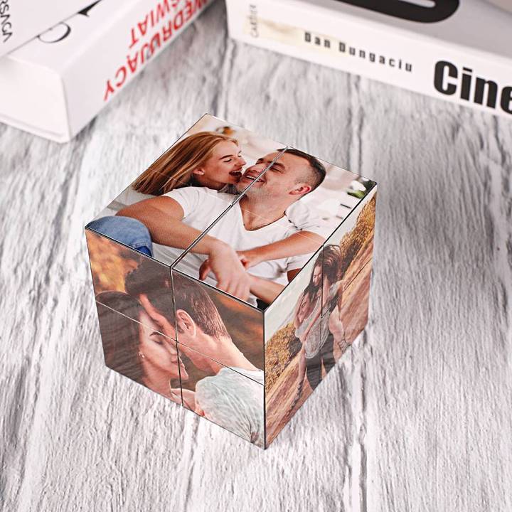 Custom Infinity Photo Cube Multiphoto Rubic Cube Creative Gifts for Loved One - mysiliconefoodbag