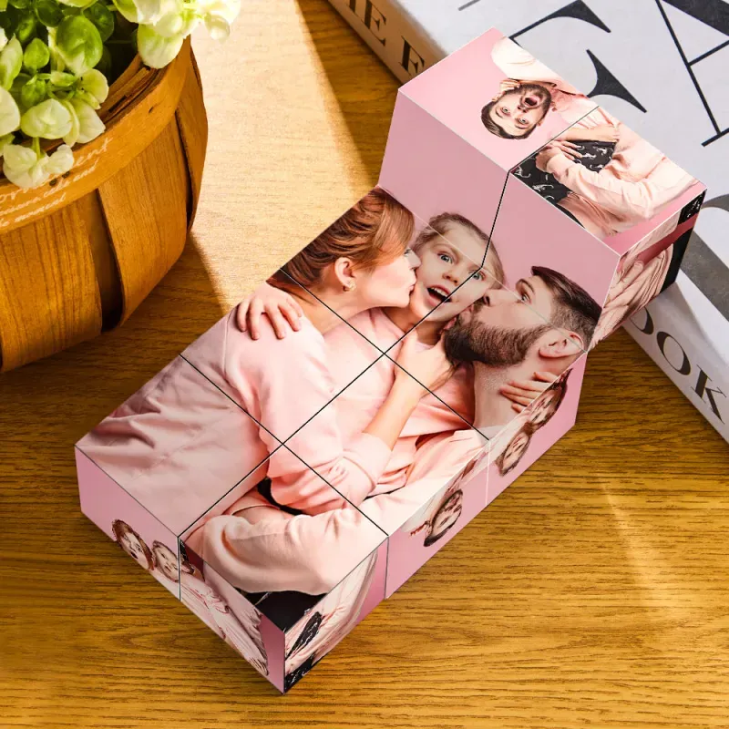 Custom Infinity Photo Cube For Mothering Sunday Multiphoto Rubic Cube Mother's Day Gift For Mum - mysiliconefoodbag