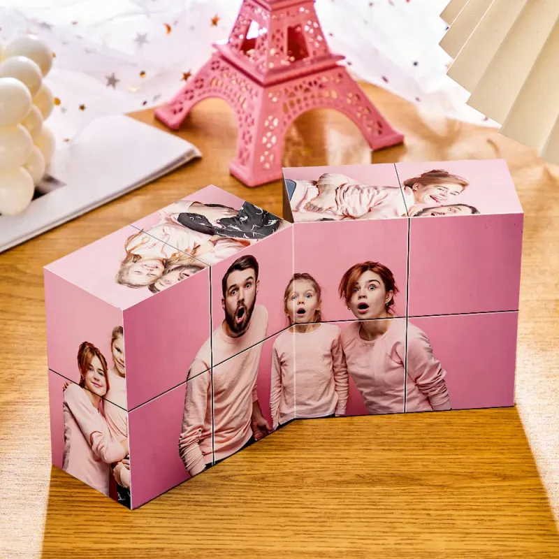 Custom Infinity Photo Cube For Mothering Sunday Multiphoto Rubic Cube Mother's Day Gift For Mum - mysiliconefoodbag