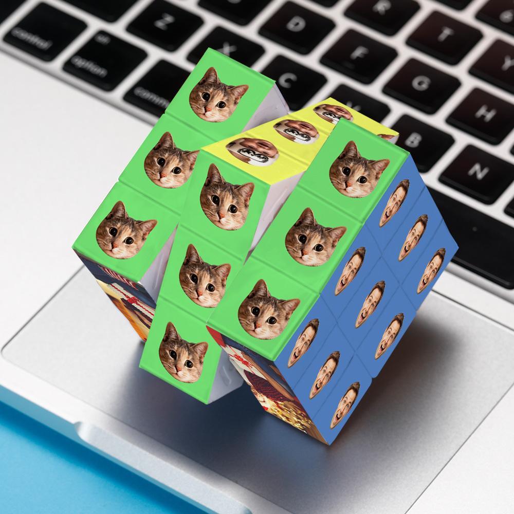 Custom Photo Face Rubic's Cube Creative Multiphoto Gifts - mysiliconefoodbag