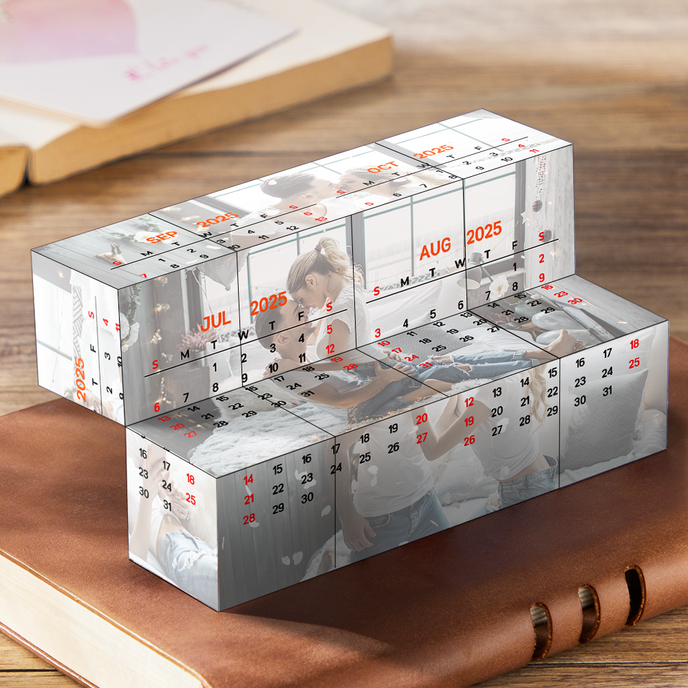 Custom Calendar Photo Rubic's Cube Personalised Infinity Photo Folding Cube Anniversary Gifts - mysiliconefoodbag