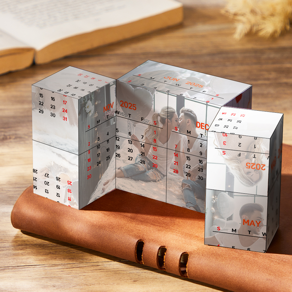 Custom Calendar Photo Rubic's Cube Personalised Infinity Photo Folding Cube Anniversary Gifts - mysiliconefoodbag
