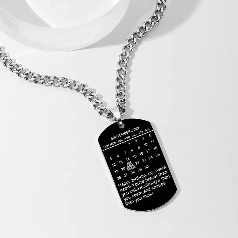 Custom Photo Necklace With Words Photo And Date Perfect Gift For Loved Ones On Birthday