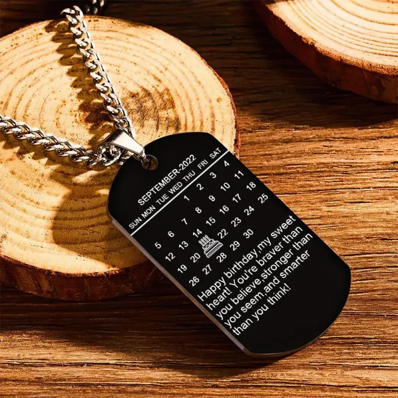 Custom Photo Necklace With Words Photo And Date Perfect Gift For Loved Ones On Birthday