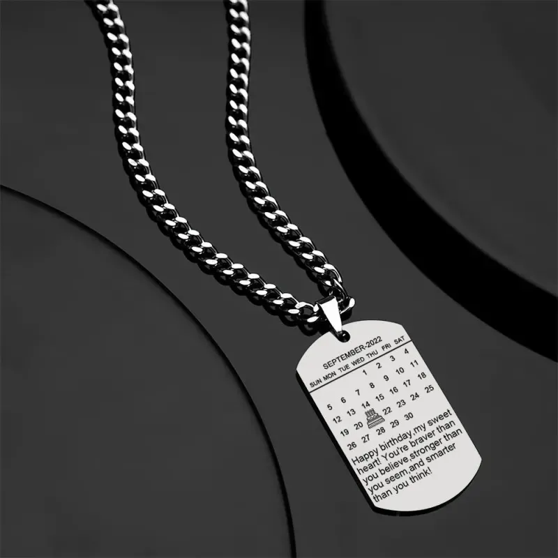 Custom Photo Necklace With Words Photo And Date Perfect Gift For Loved Ones On Birthday