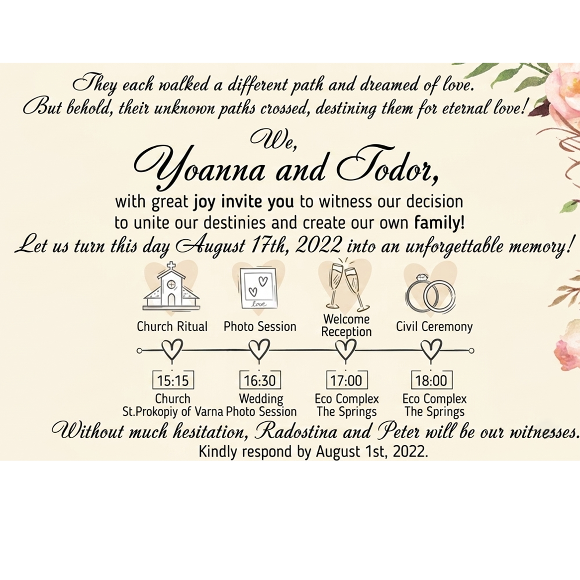 Custom Photo Illustration Save the Date Wedding Invitation