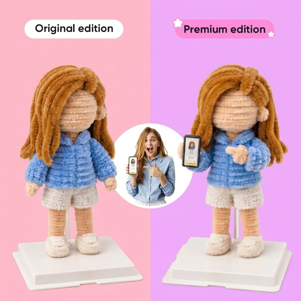 Custom Twisting Stick Figure Personalized Doll Fuzzy Wire Doll for Her