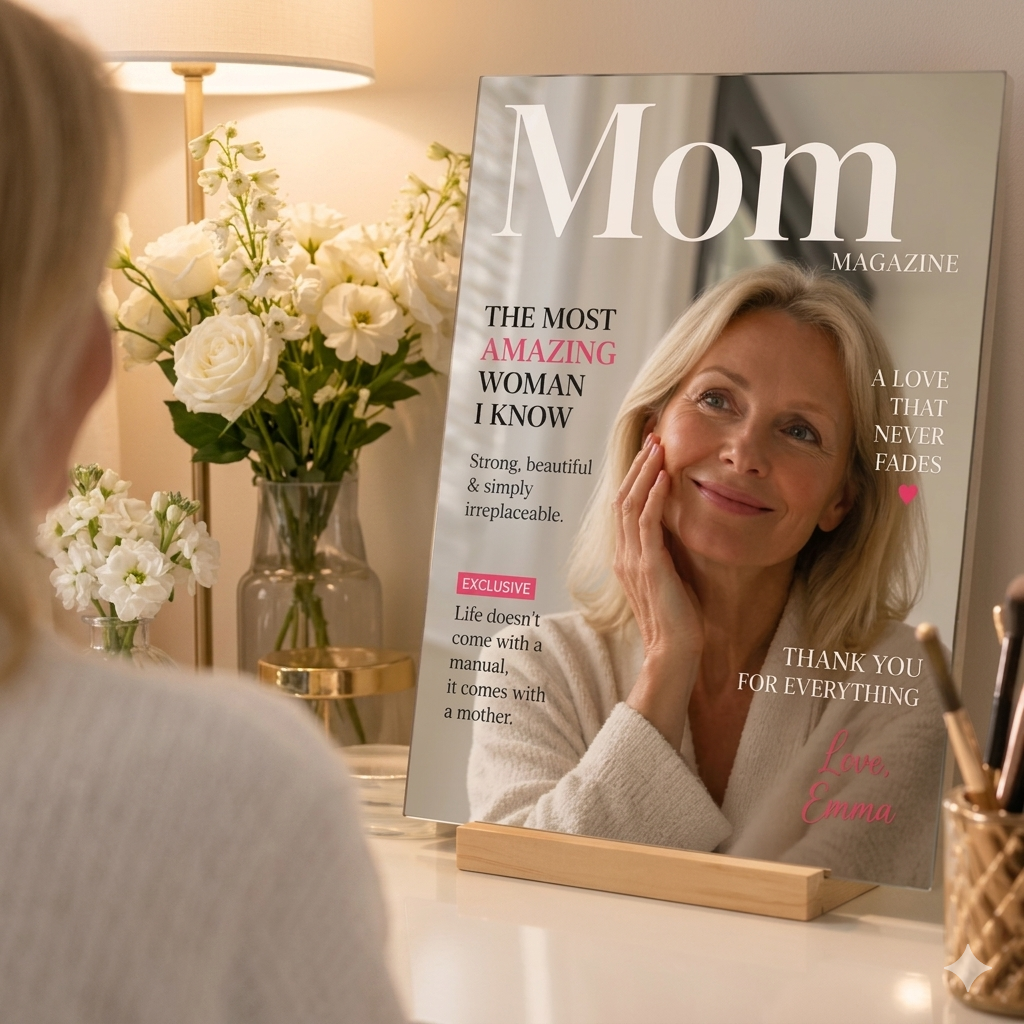 Personalized LED Mirror That Reflects Mom She Is Loved Everyday 2026 Daily Affirmation Mirror Gift for Her on Mother's Day