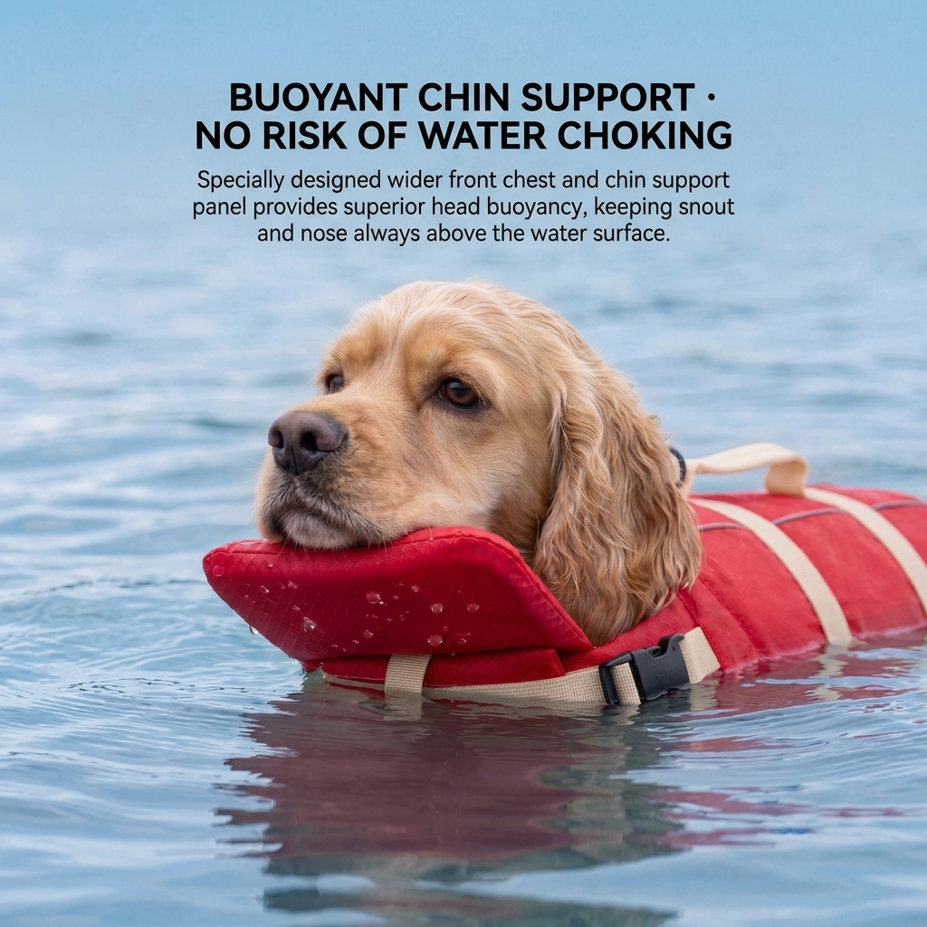 Dog Life Jacket Safety Buoyancy Swimming Vest Water Play Float Coat