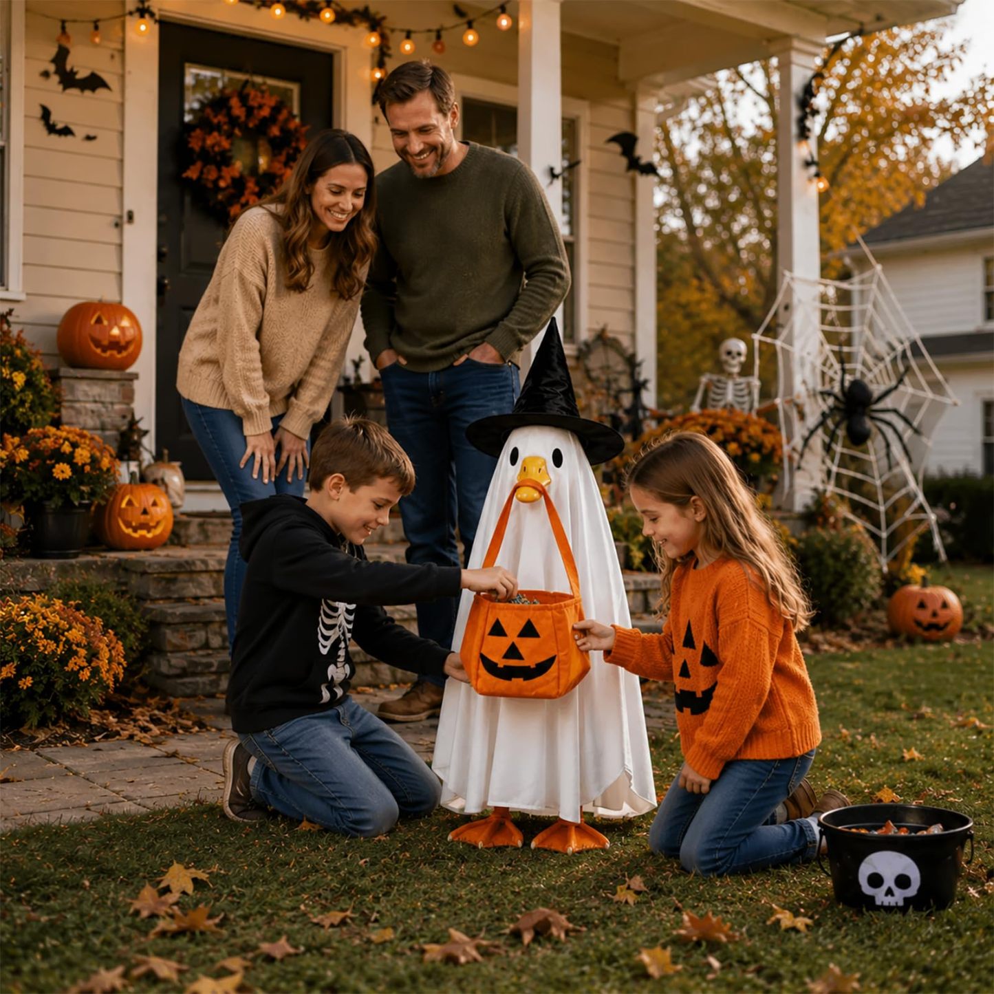 Porch Goose Outfits Goose Costume for 23" Goose Statue