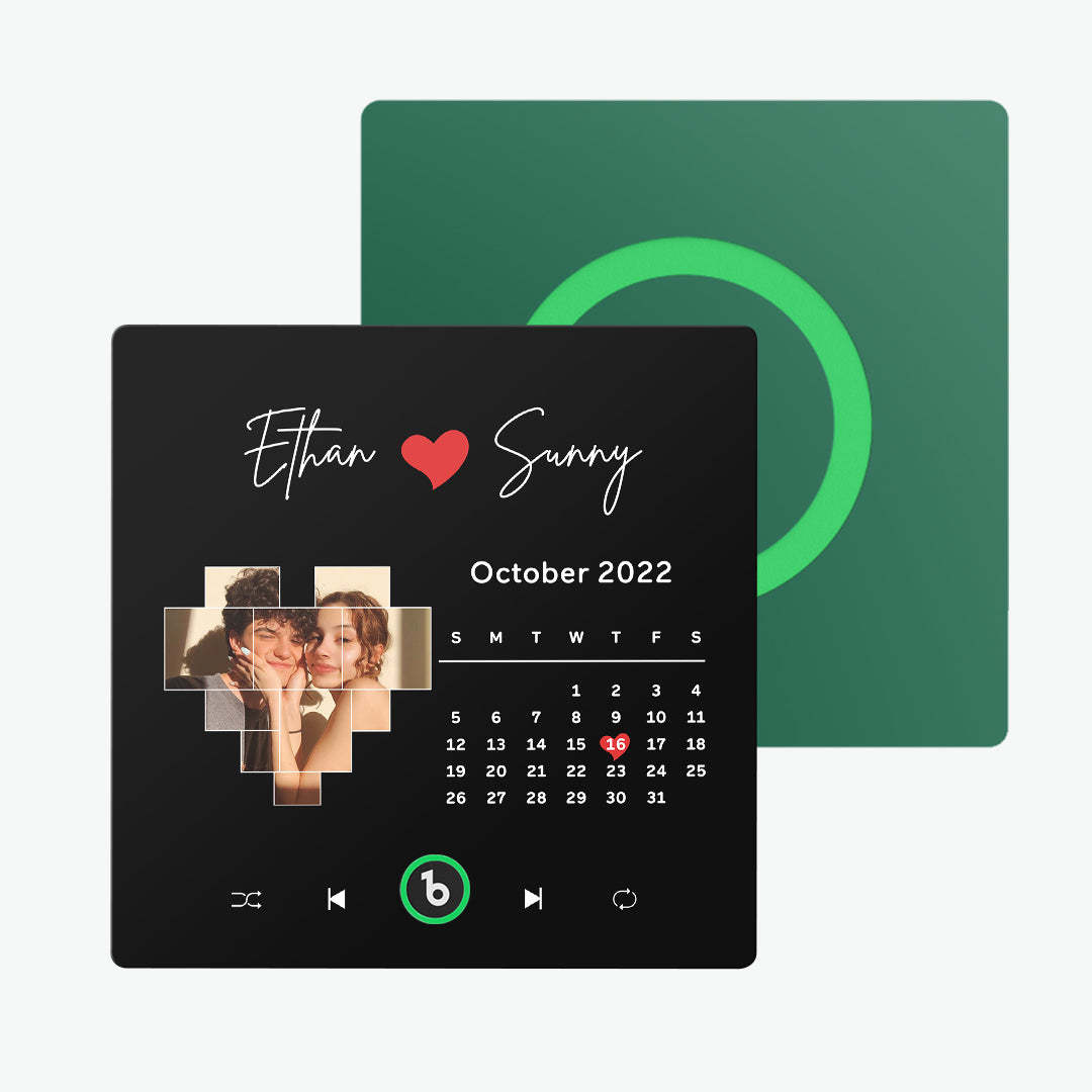Custom Music Fridge Magnet with Photo and Date Colorful Album Fridge Magnet Gifts for Couple - mysiliconefoodbag