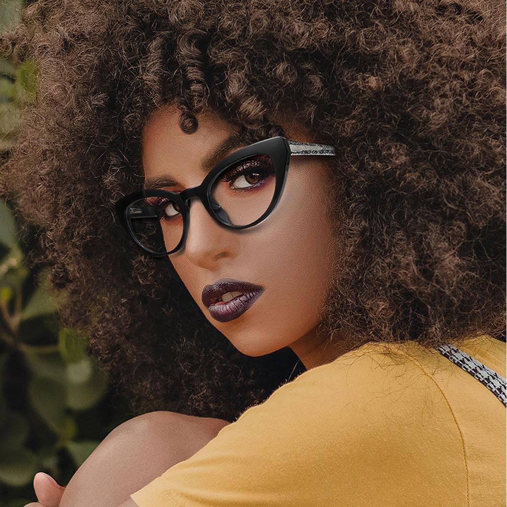 Kitten - Fashion Blue Light Blocking Computer Reading Gaming Glasses - Tea Bean Flower