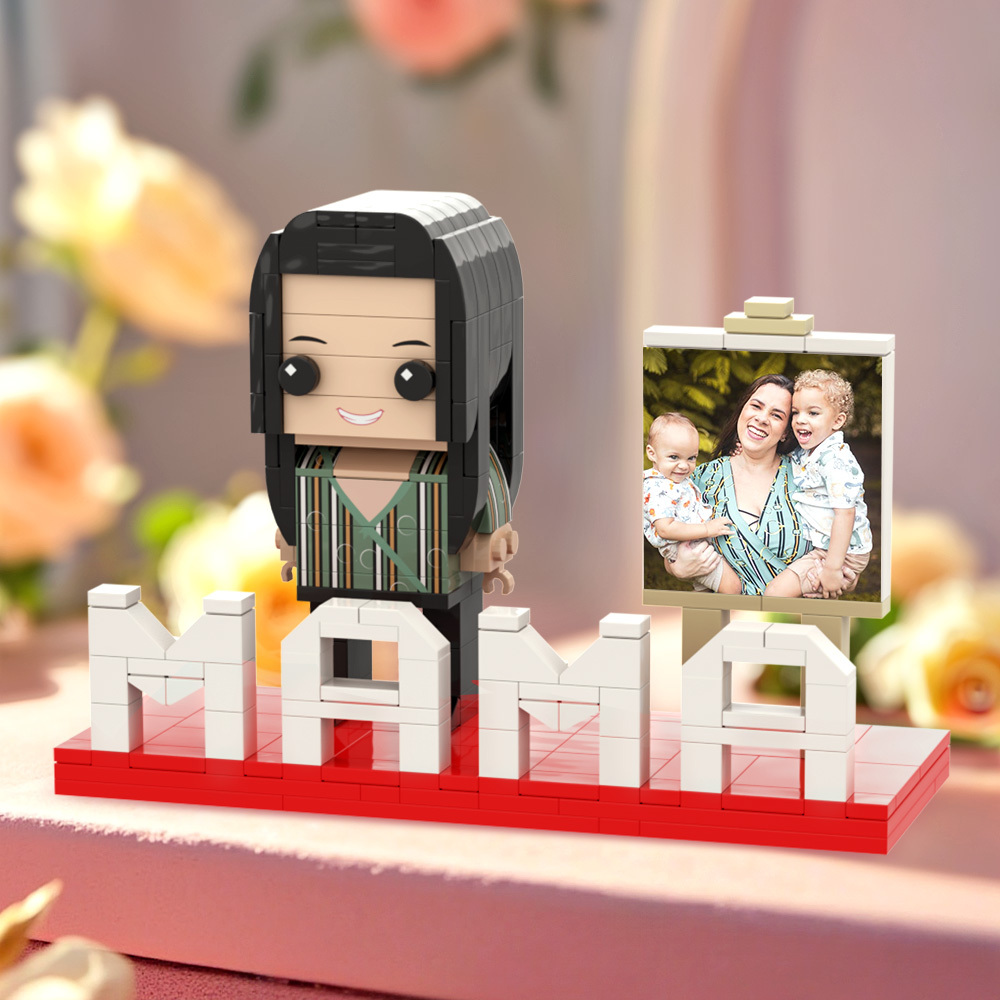 Custom Brick Figures for Mother's Day Gift With LOVE Full Body Customizable 1 People