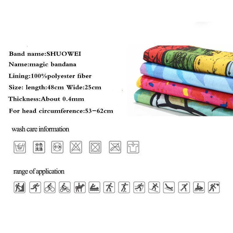 Tube Bandanas Headscarf Microfiber Bandana Headband Sports Headwear
