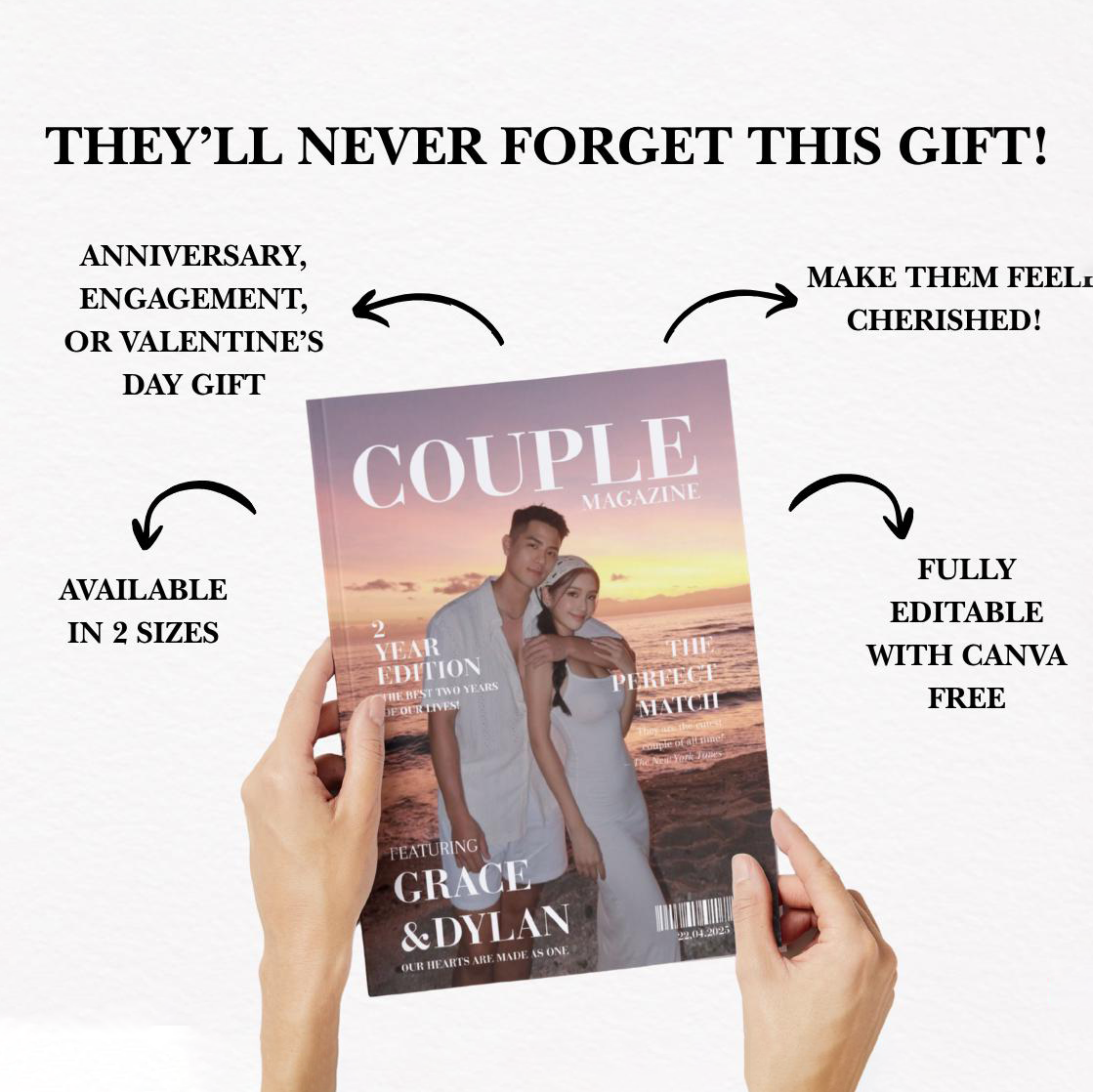 Anniversary Magazine Editable Couples Magazine Personalized Magazine for Couples
