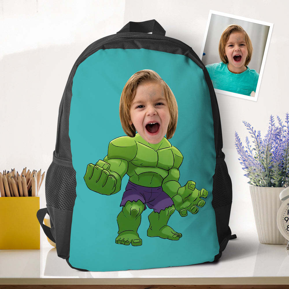 custom picture backpacks minime school bookbags back to school gifts for boys unique hulk gifts