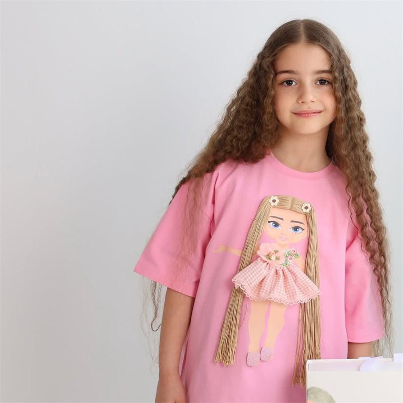 DIY Little girl's T-Shirt DIY short-sleeved for 2026 summer to inspire children's creative half-sleeved tops