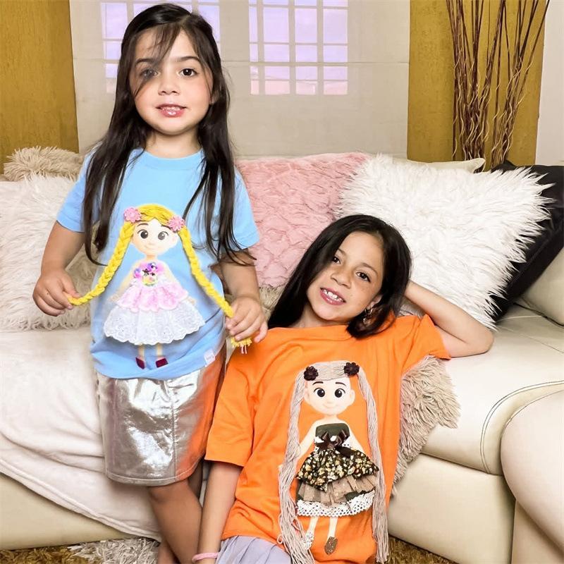 DIY Little girl's T-Shirt DIY short-sleeved for 2026 summer to inspire children's creative half-sleeved tops
