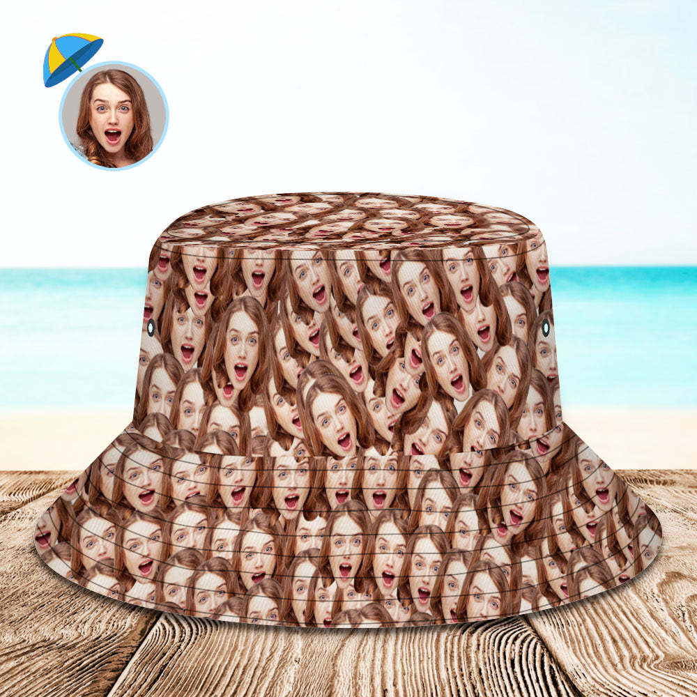 Custom Bucket Hat Unisex Face Mash Bucket Hat Personalised Wide Brim Outdoor Summer Cap Hiking Beach Sports Hats Gift for Lover