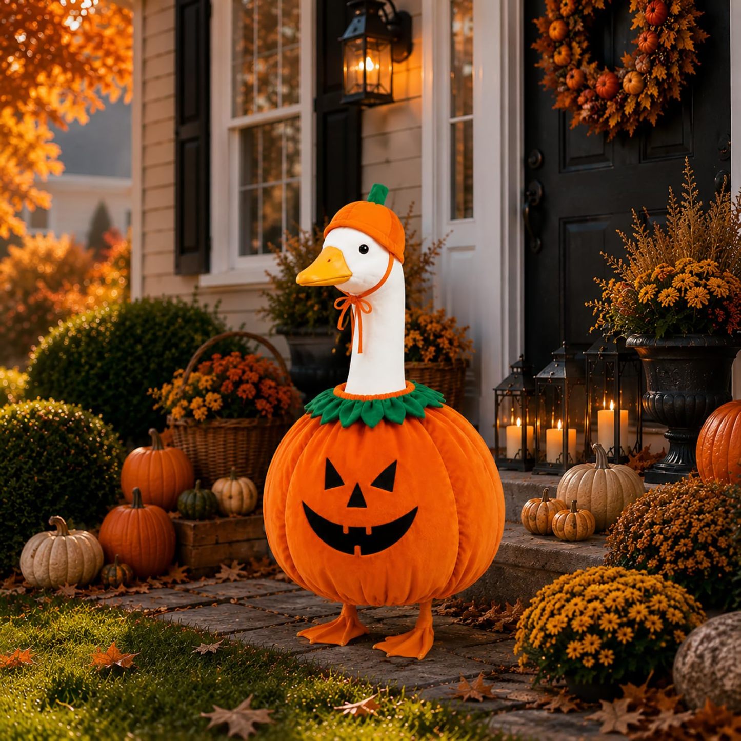 Porch Goose Outfits Goose Costume for 23" Goose Statue