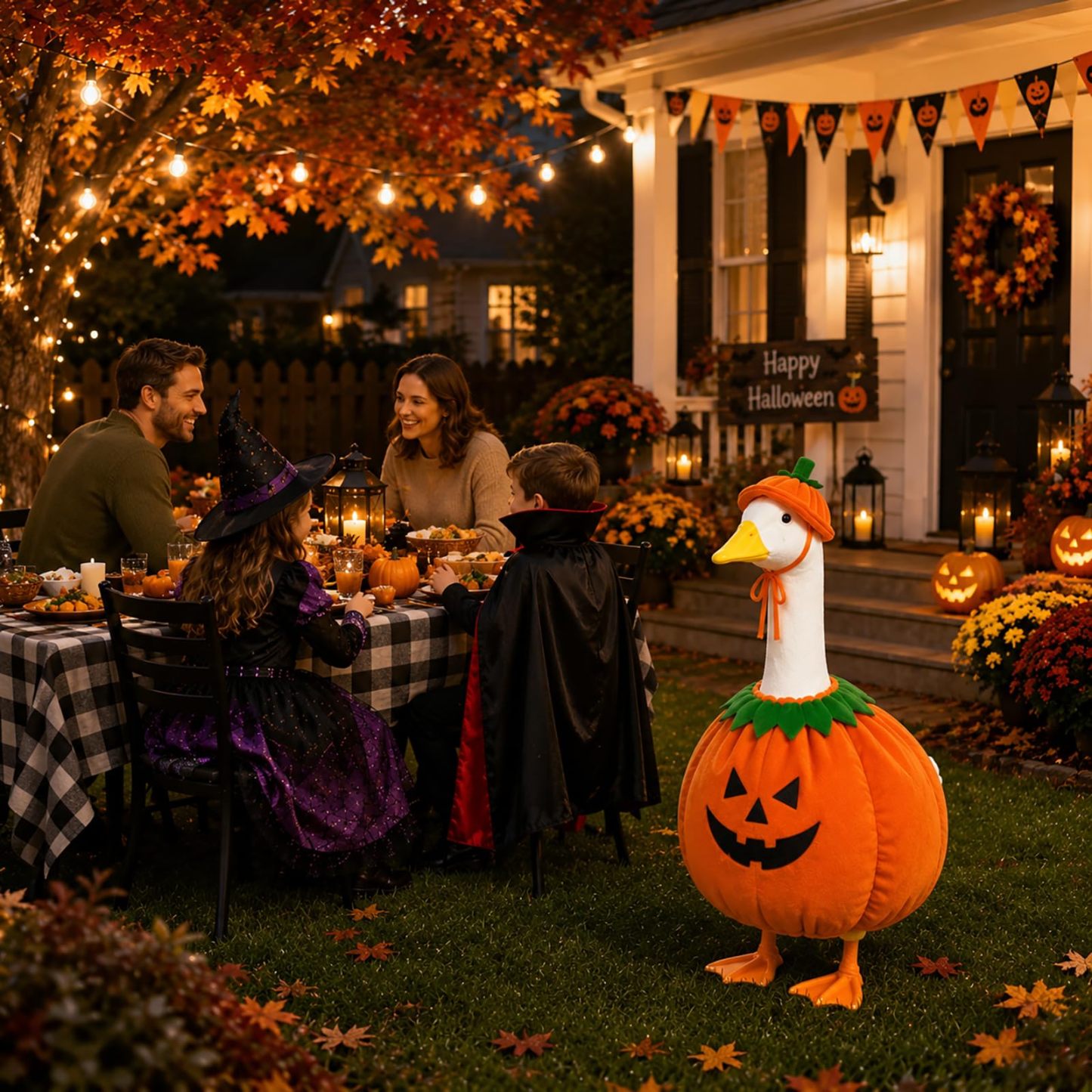 Porch Goose Outfits Goose Costume for 23" Goose Statue