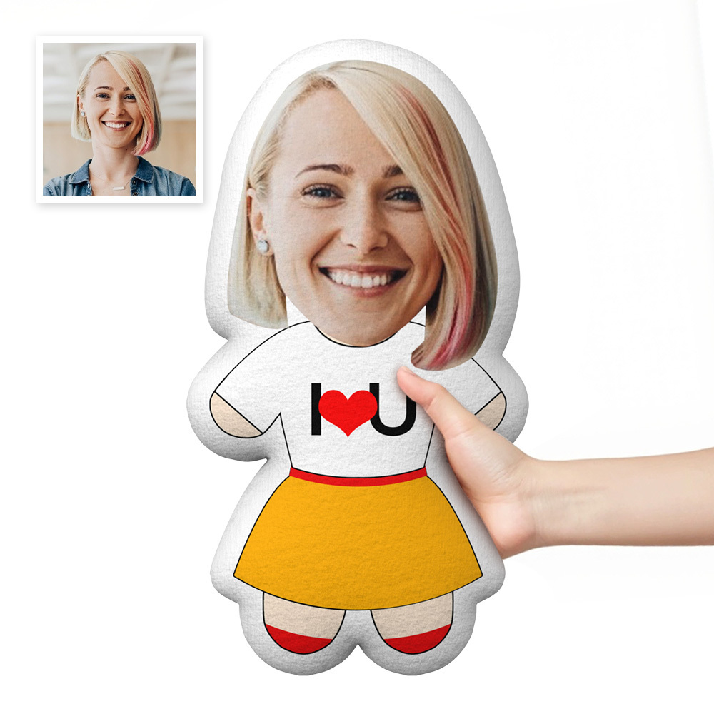 Face Pillow Custom Face Pillow I Love You Minime Pillow Personalised Photo Minime Pillow Gifts