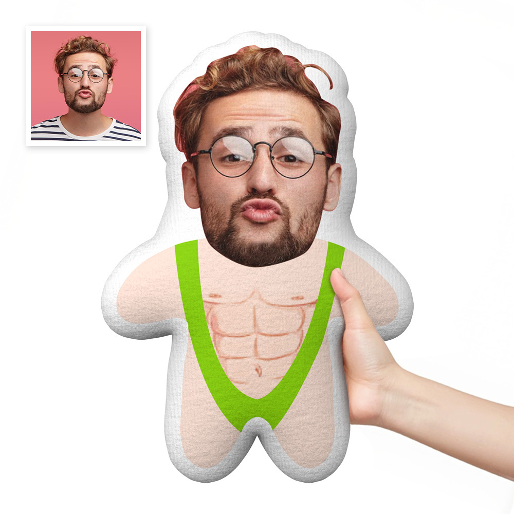Custom Body Pillows Face Mankini Minime Throw Pillow Custom Face Gifts Personalized Photo Minime Pillow Valentine's Day Gifts