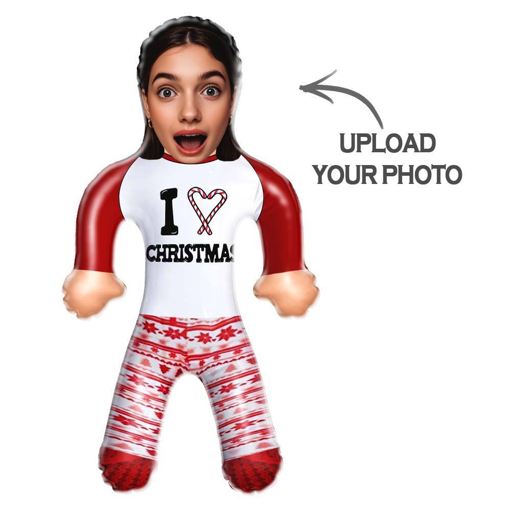 Personlized Blow Up Doll Custom Face Christmas Air Minime Doll Funny Inflatable Gifts - I Love Christmas - mysiliconefoodbag