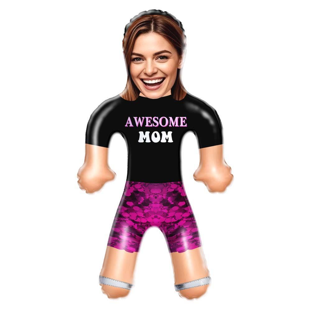 Awesome Mom Face Blow Up Doll – Pink Power Edition - mysiliconefoodbag