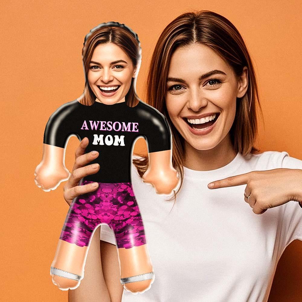 Awesome Mom Face Blow Up Doll – Pink Power Edition - mysiliconefoodbag
