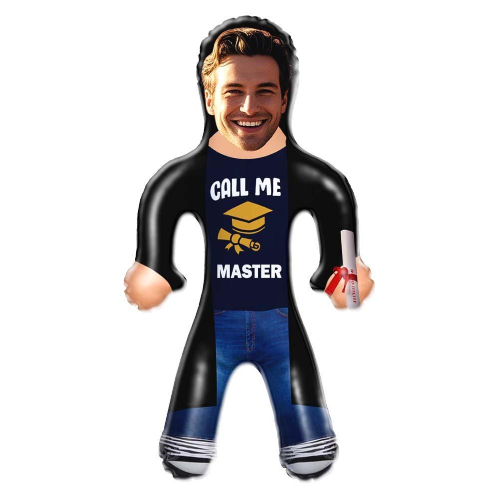 Personalized Graduation Air Minime Doll "Call Me Master" Outfit Face Inflatable Dolls - mysiliconefoodbag