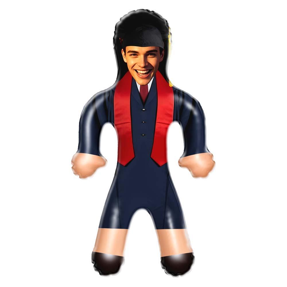 Custom Inflatable Dolls Air Minime Doll Red Stole Custom Graduation Blow Up Doll Face Photo Gift - mysiliconefoodbag