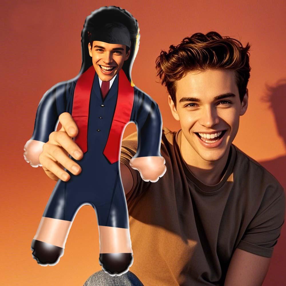 Custom Inflatable Dolls Air Minime Doll Red Stole Custom Graduation Blow Up Doll Face Photo Gift - mysiliconefoodbag