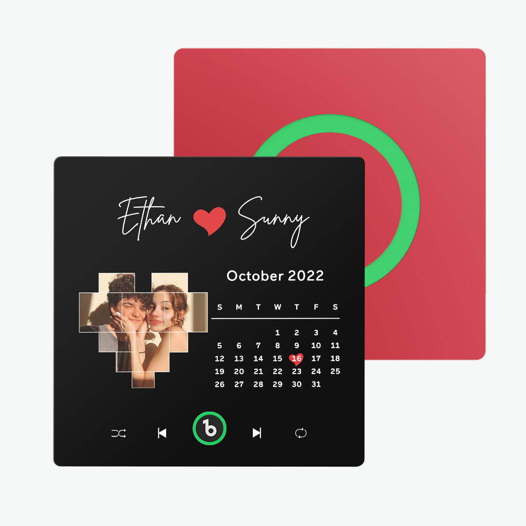 Custom Music Fridge Magnet with Photo and Date Colorful Album Fridge Magnet Gifts for Couple - mysiliconefoodbag