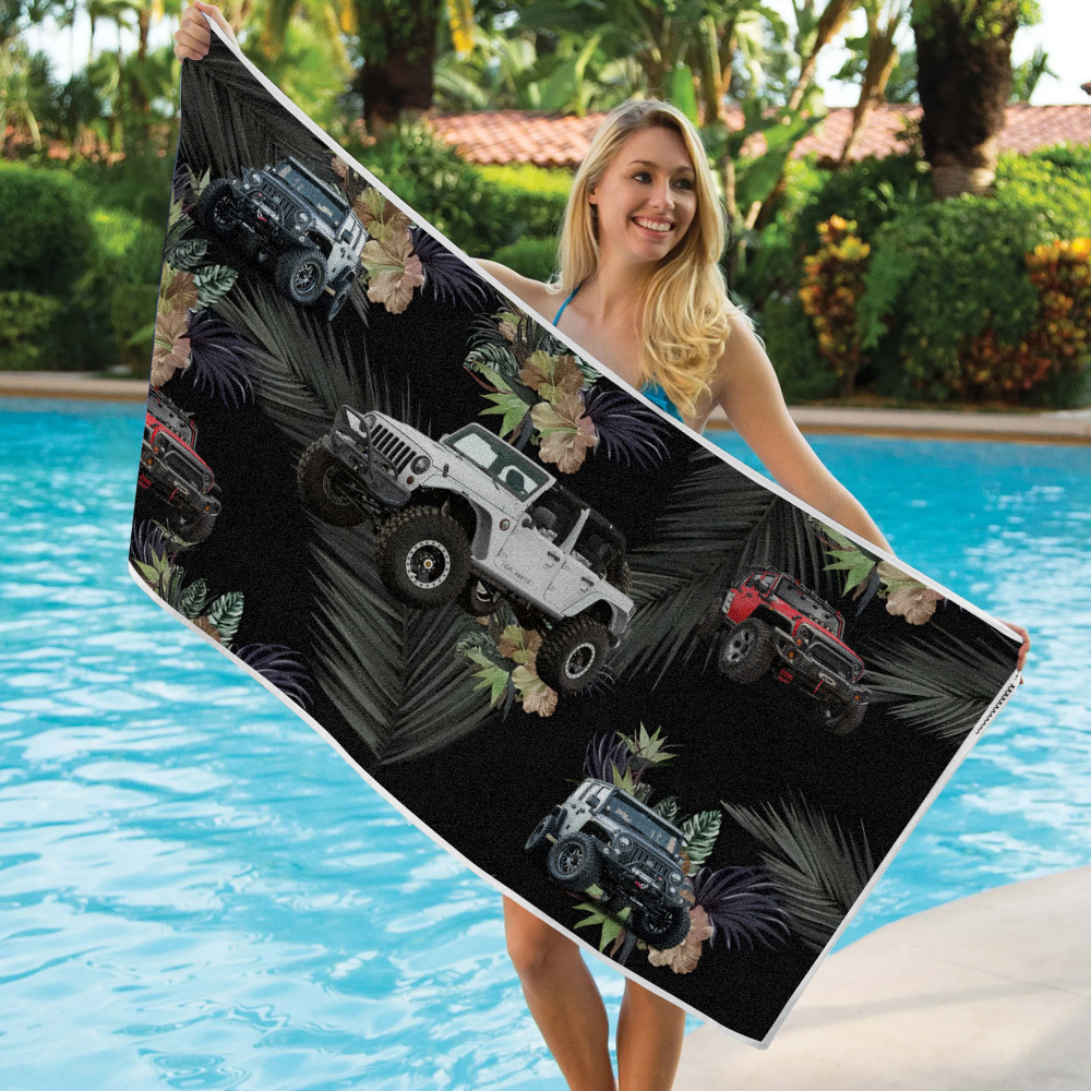 Custom Photo Car Beach Towel - MyFaceTshirt