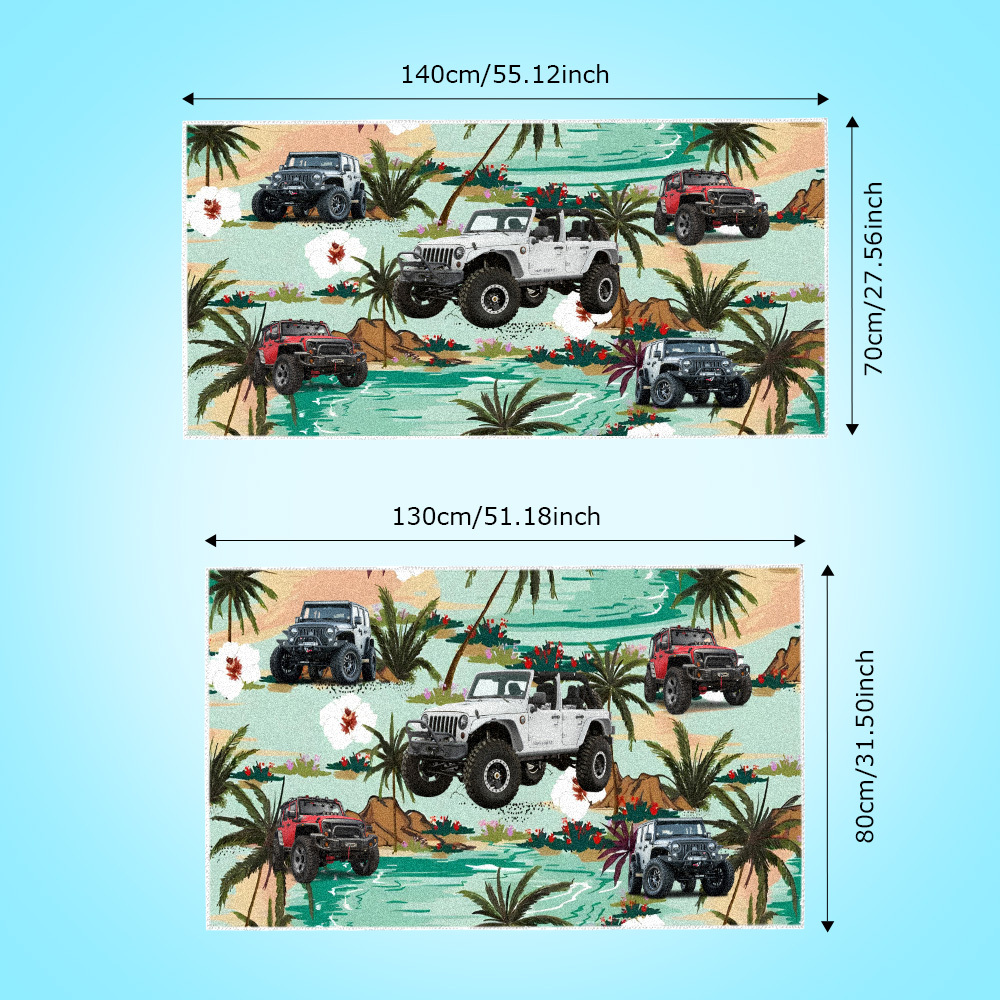 Custom Photo Car Beach Towel - MyFaceTshirt