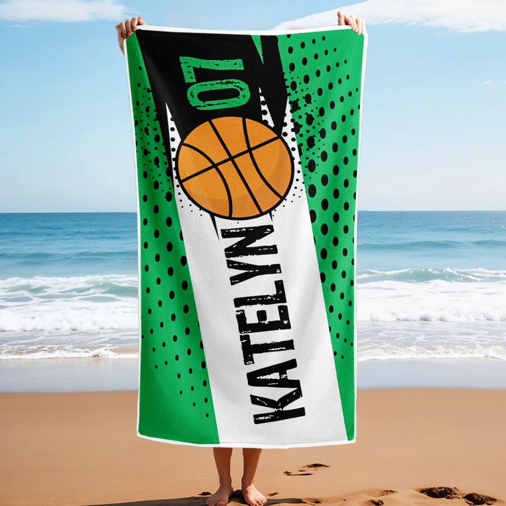 Personalized Balls Beach Towel for Beach Sports Perfect Gifts