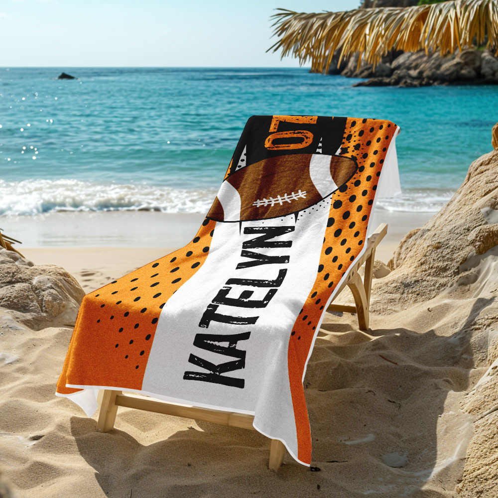 Personalized Balls Beach Towel for Beach Sports Perfect Gifts