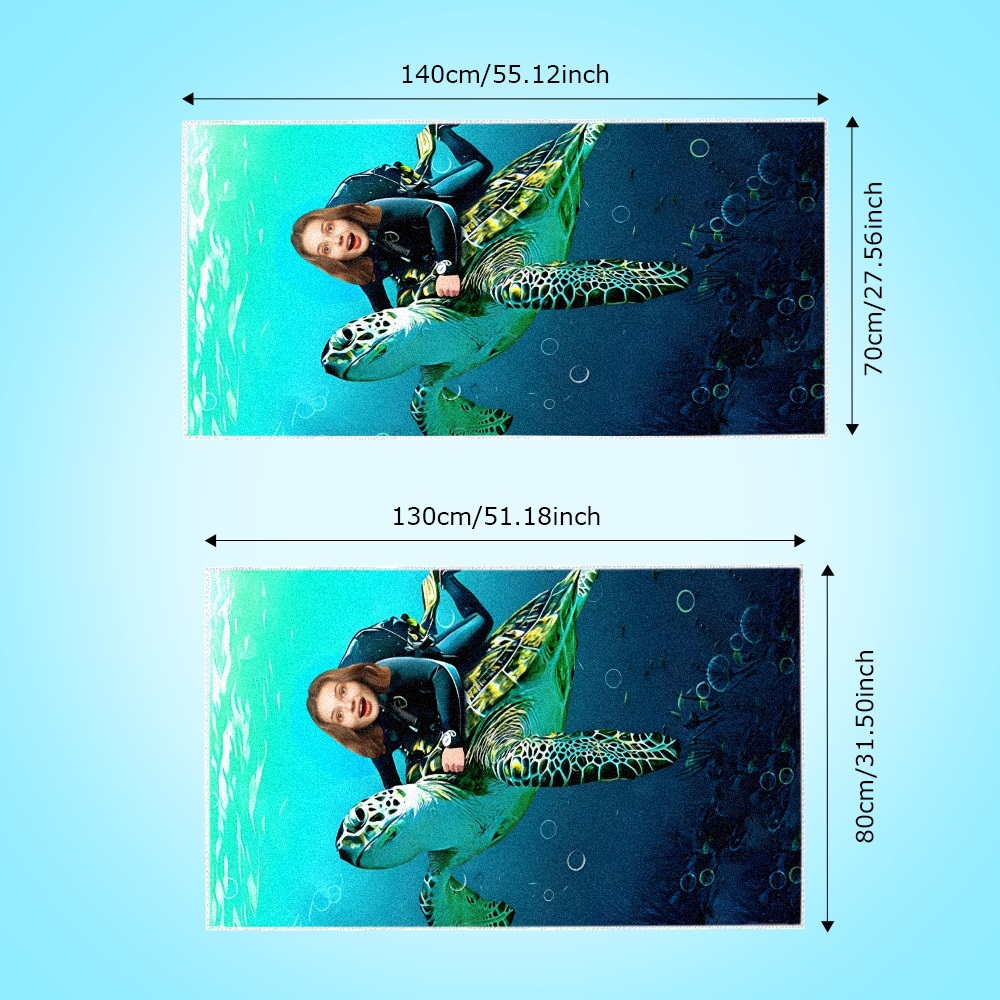 Custom Photo Face Beach Towel Personalized Shark Best Gift for Kid - MyFaceTshirt
