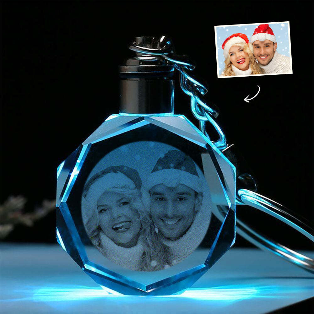Lighted Custom Crystal Keychain - For Lover
