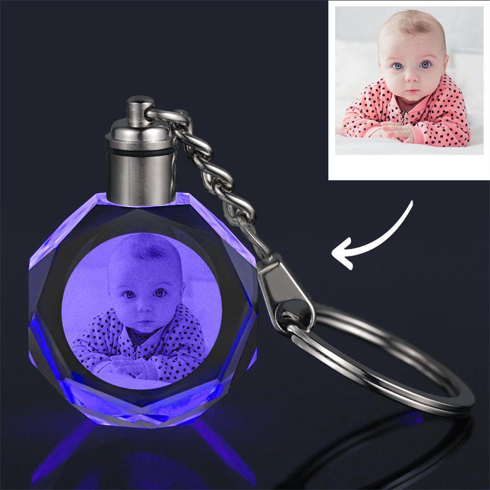 Lighted Custom Crystal Keychain - For Lover