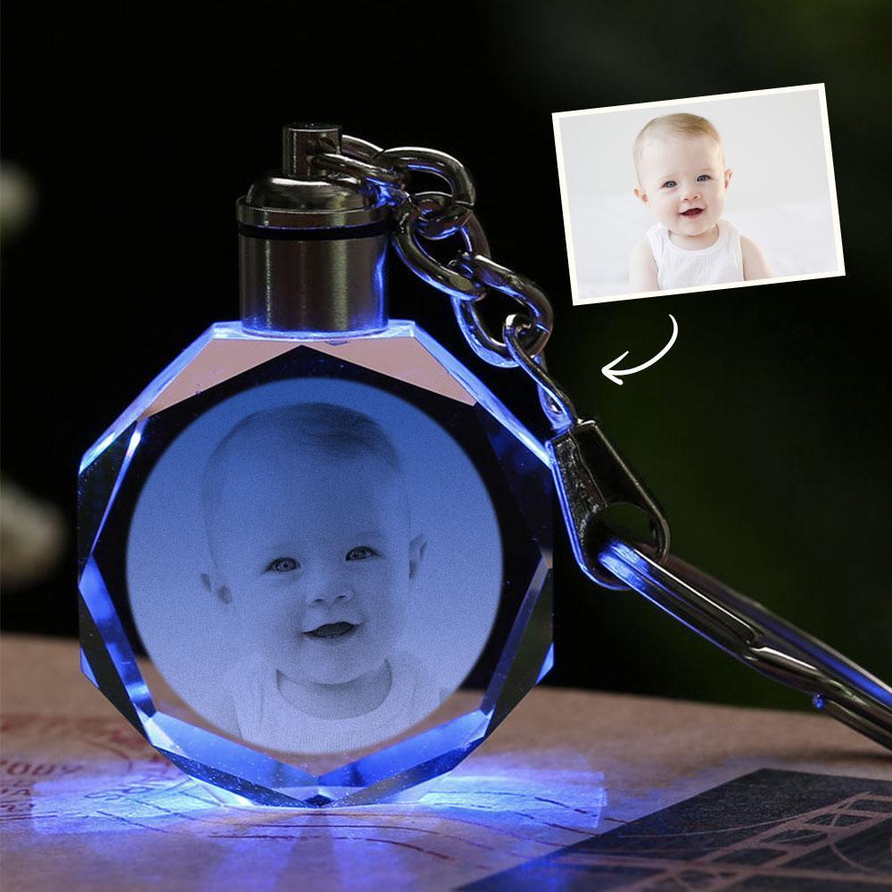 Lighted Custom Crystal Keychain - For Lover