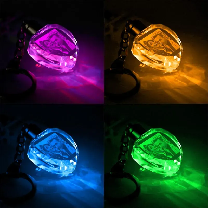 Custom Photo Crystal Keychain Unique Valentine Gifts for Couple Heart-shaped