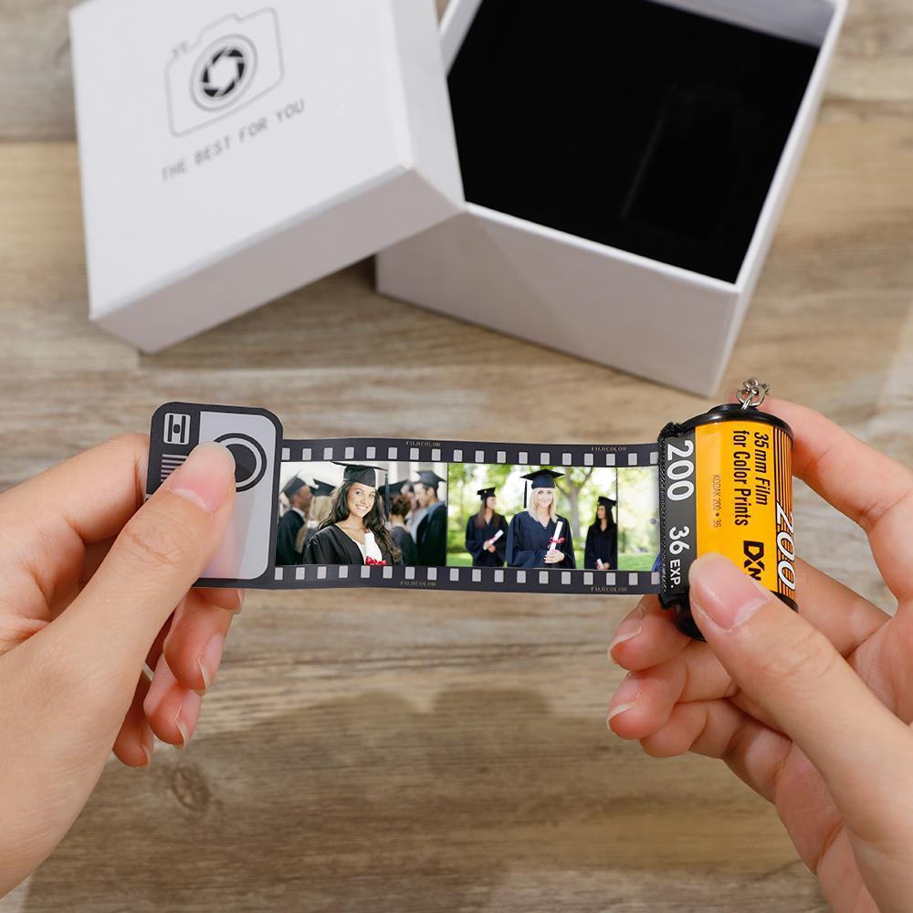 Custom Colorful Camera Roll Keyring - Graduation Momery Gift For Student