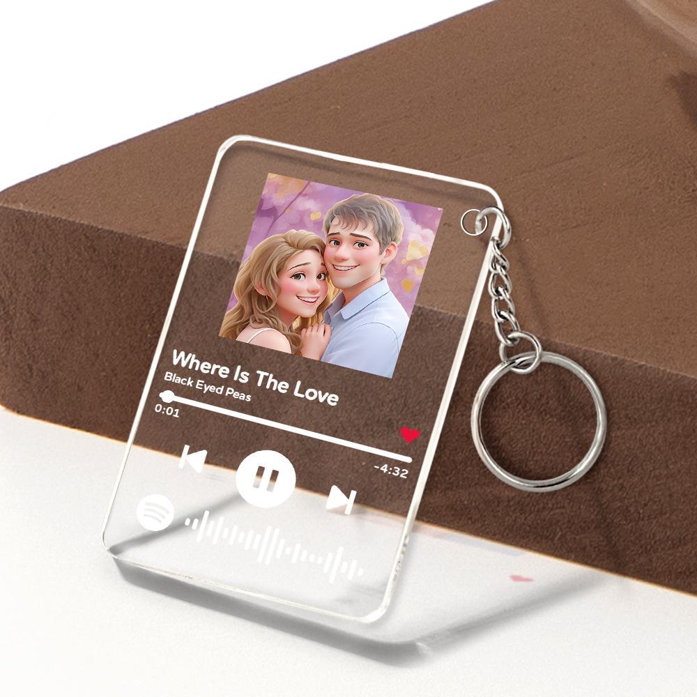 Custom Song Poster Scannable Spotify Code Acrylic Music Plaque Night Light Gifts For Christmas