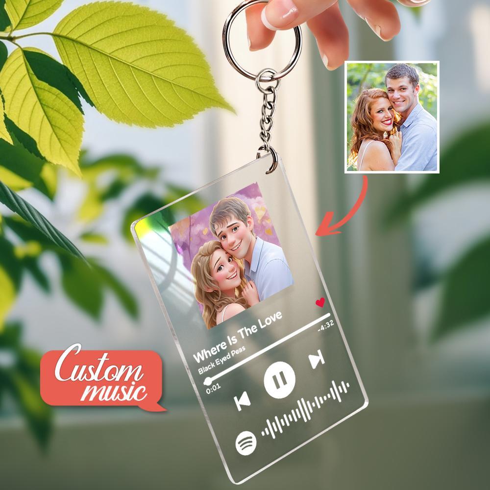 Custom Song Poster Scannable Spotify Code Acrylic Music Plaque Night Light Gifts For Christmas