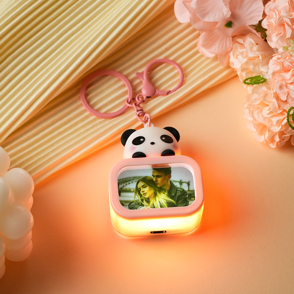 Custom Music Player Keychain with Personalized Photo Portable Makeup Mirror Personalized Mother's Day Gift for Mom